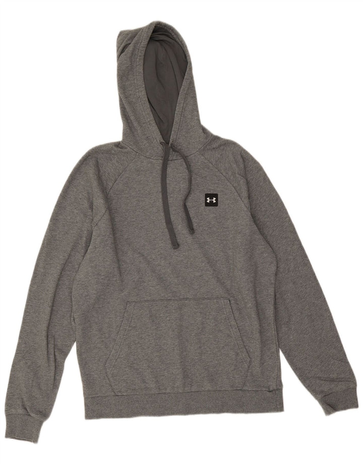 Under Armour Jersey con capucha de algodón moteado en gris medio para hombre