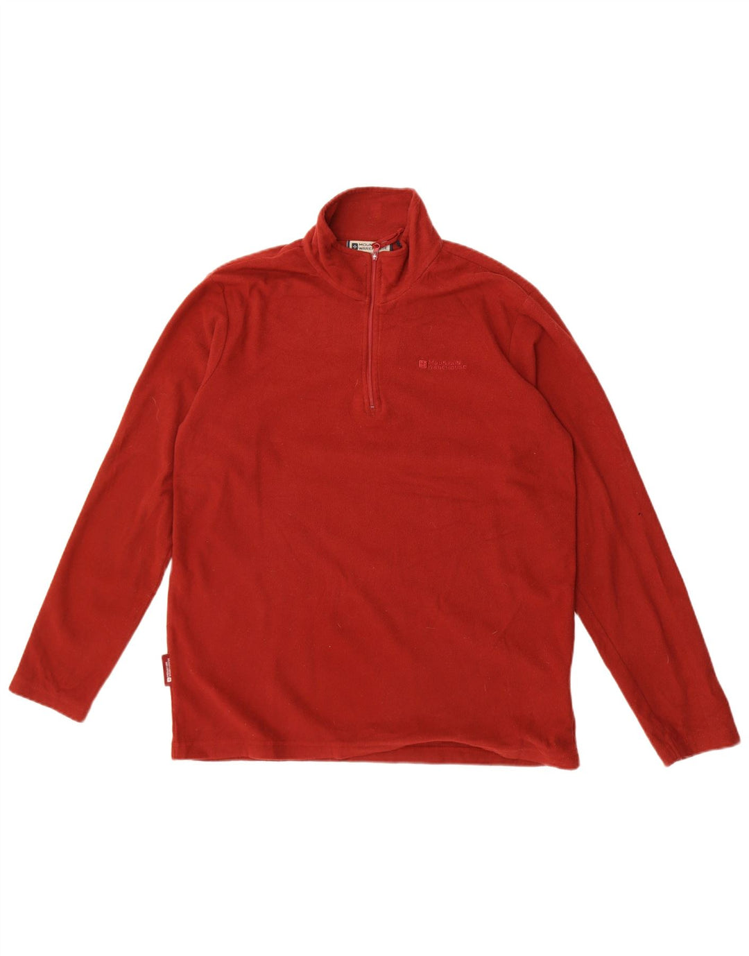 Mountain Warehouse Jersey de forro polar con cuello y cremallera para hombre, talla 40, color granate mediano