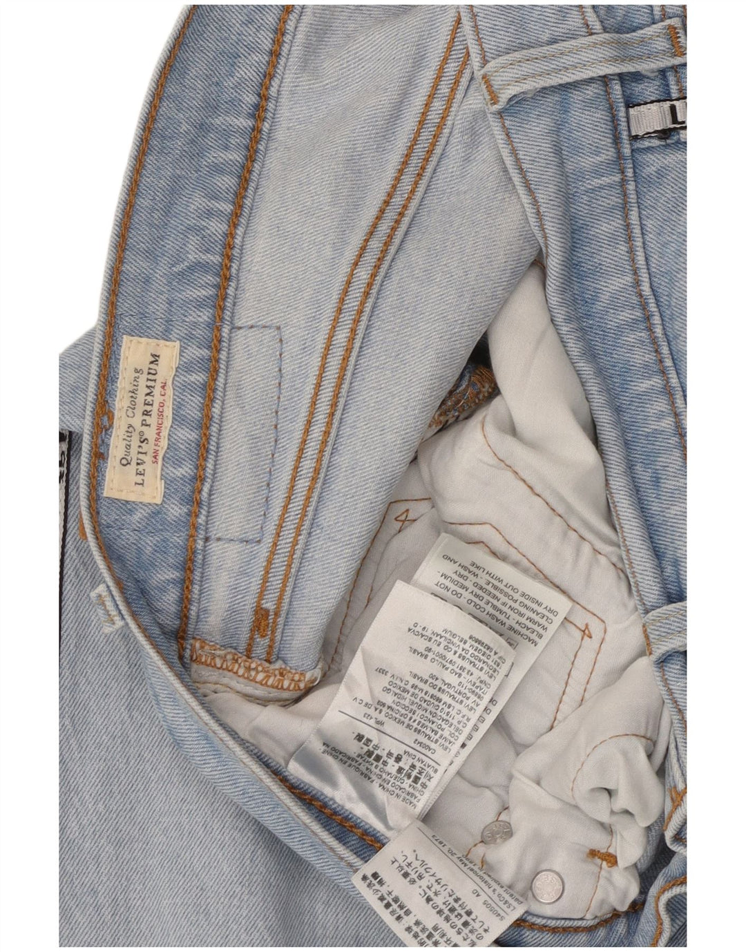LEVI'S Jeans rectos gráficos 501 para hombre W31 L28 Algodón azul