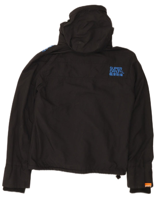 Superdry Chaqueta Cortavientos Con Capucha Para Mujer UK 44 Medium Black Nylon