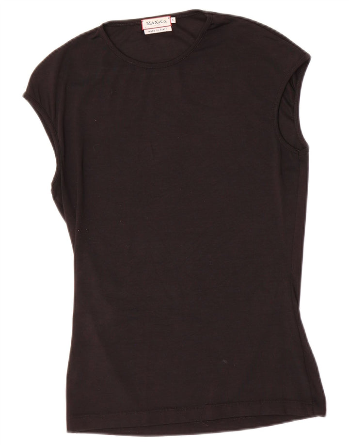Max & Co. Camiseta sin mangas para mujer UK 8 Small Black