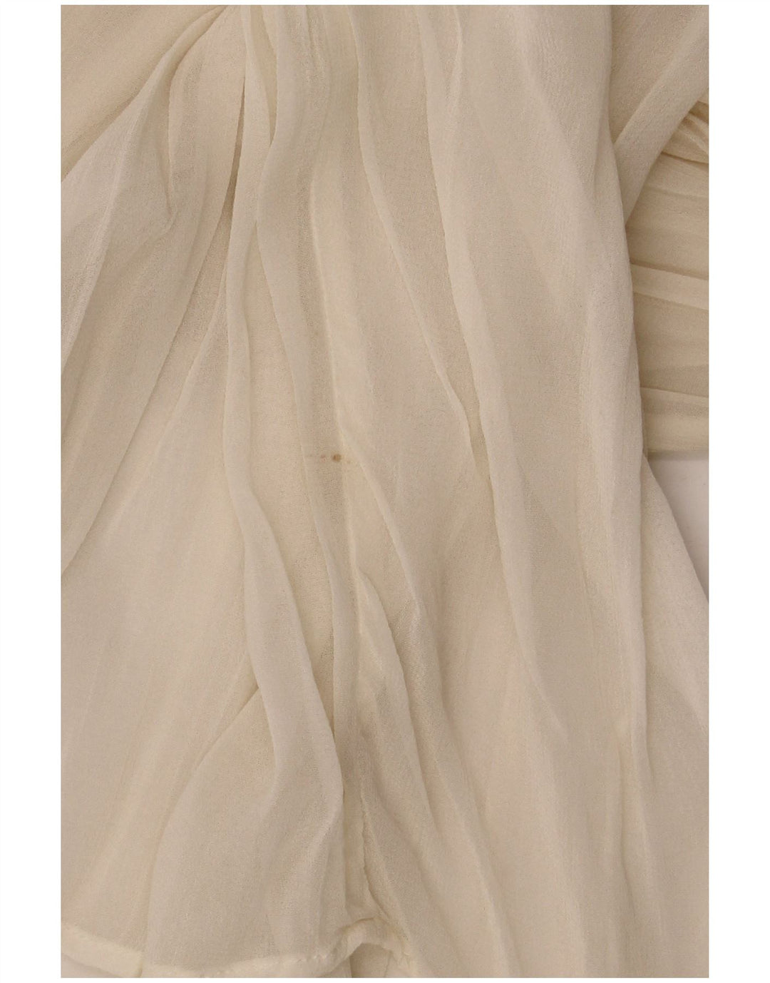 Zara Blusa de manga larga transparente de gran tamaño para mujer UK 10 Small Beige