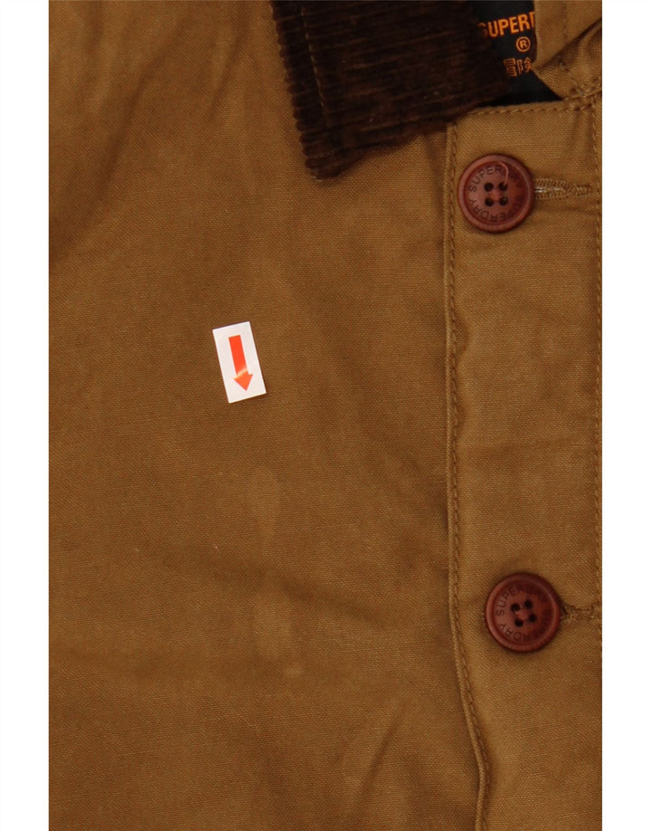 Superdry Chaqueta cortavientos para hombre UK 36 Small Marrón Poliéster