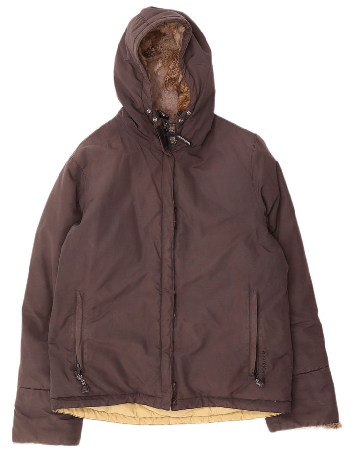 Woolrich Chaqueta acolchada con capucha para mujer UK 46 Large Brown