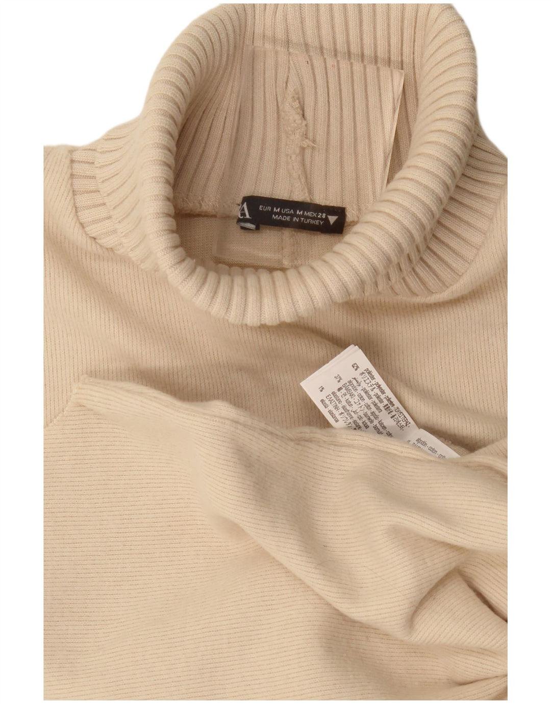 Zara Mujer Chaleco Tank Top UK 44 Medio Beige Poliéster