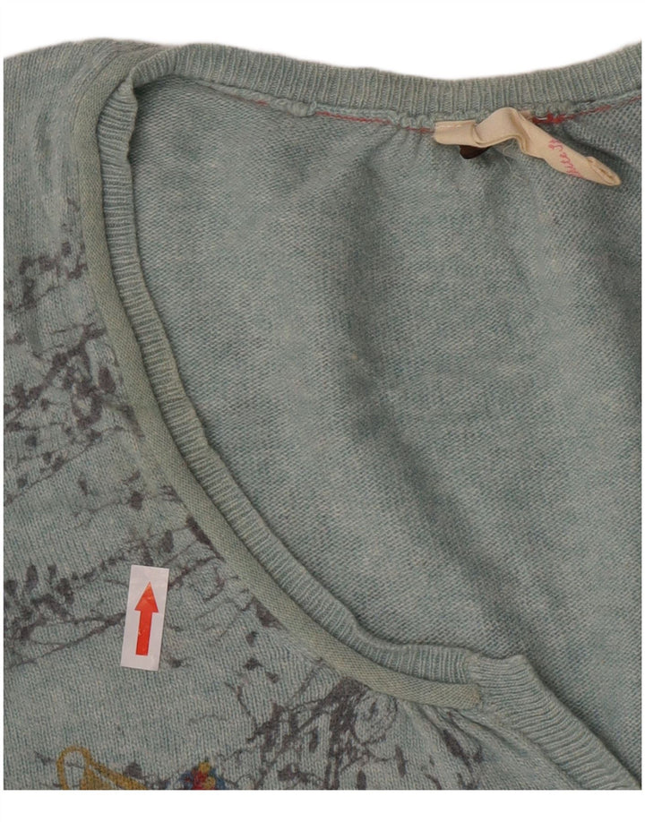 White Stuff Cárdigan para mujer, talla 42, viscosa floral azul medio