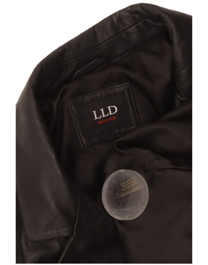 LLD Chaqueta de cuero para hombre UK 38 Cuero negro mediano