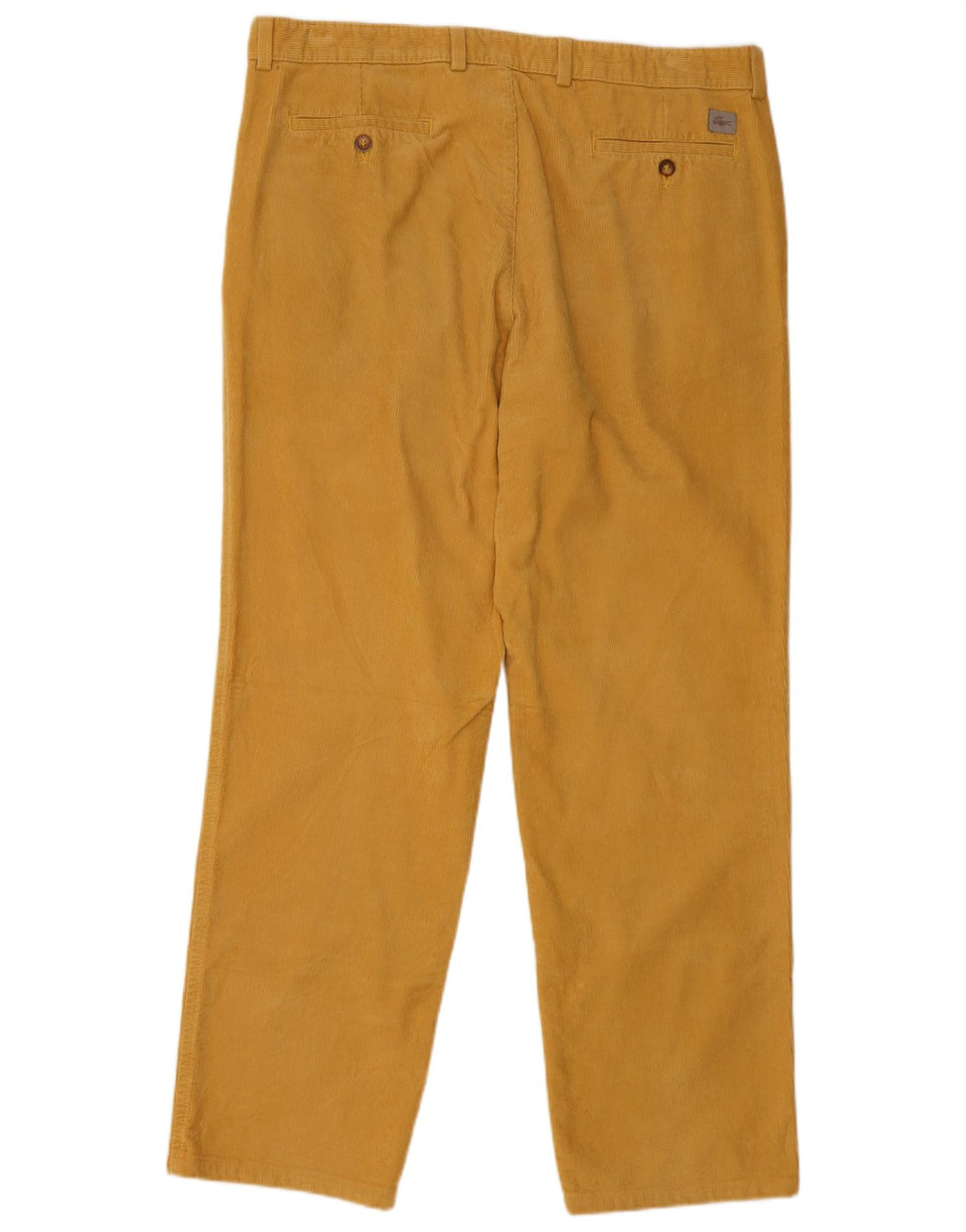 LACOSTE Pantalón recto de pana para hombre Talla 48 XL W38 L31 Algodón amarillo