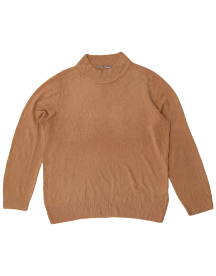 Marks & Spencer Suéter con Cuello Alto para Mujer UK 46 Grande Marrón