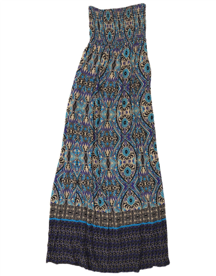 Monsoon Vestido largo sin tirantes para mujer UK 8 Pequeño Paisley multicolor