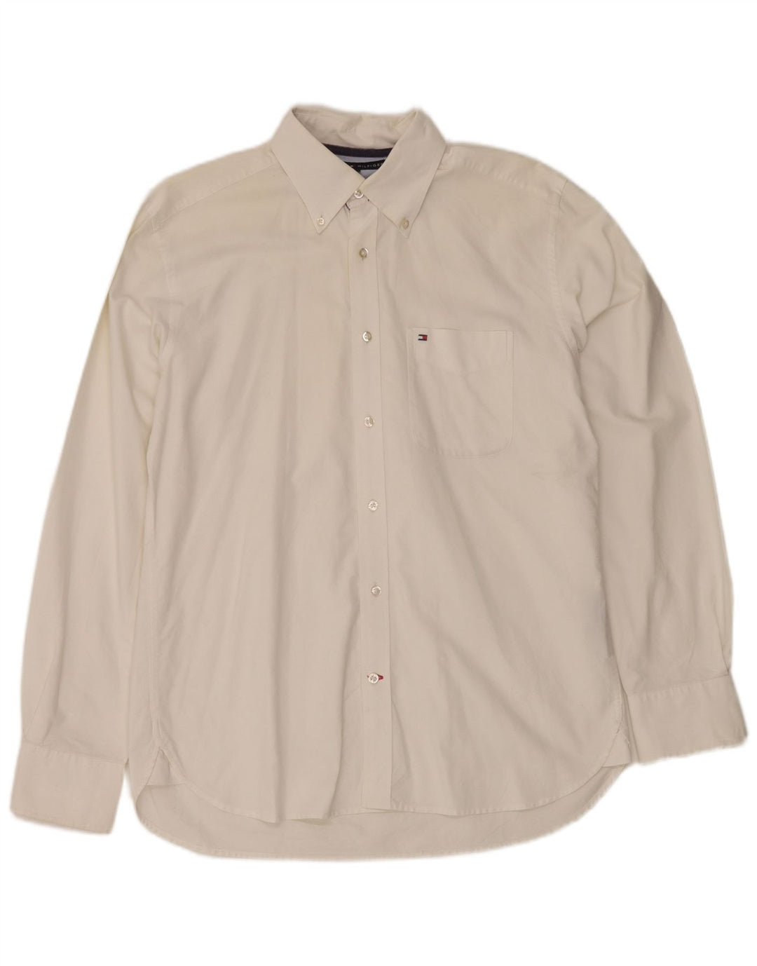 Camisa Tommy Hilfiger Hombre Mediana Blanca Algodón