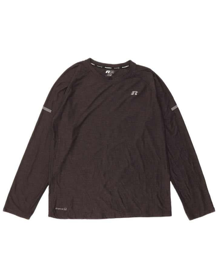 RUSSELL ATHLETIC Camiseta Dri-Power de manga larga para niño 14-15 años XL Gris