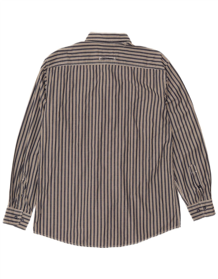 CAMEL ACTIVE Camisa Hombre Grande Azul Marino Rayas Algodón