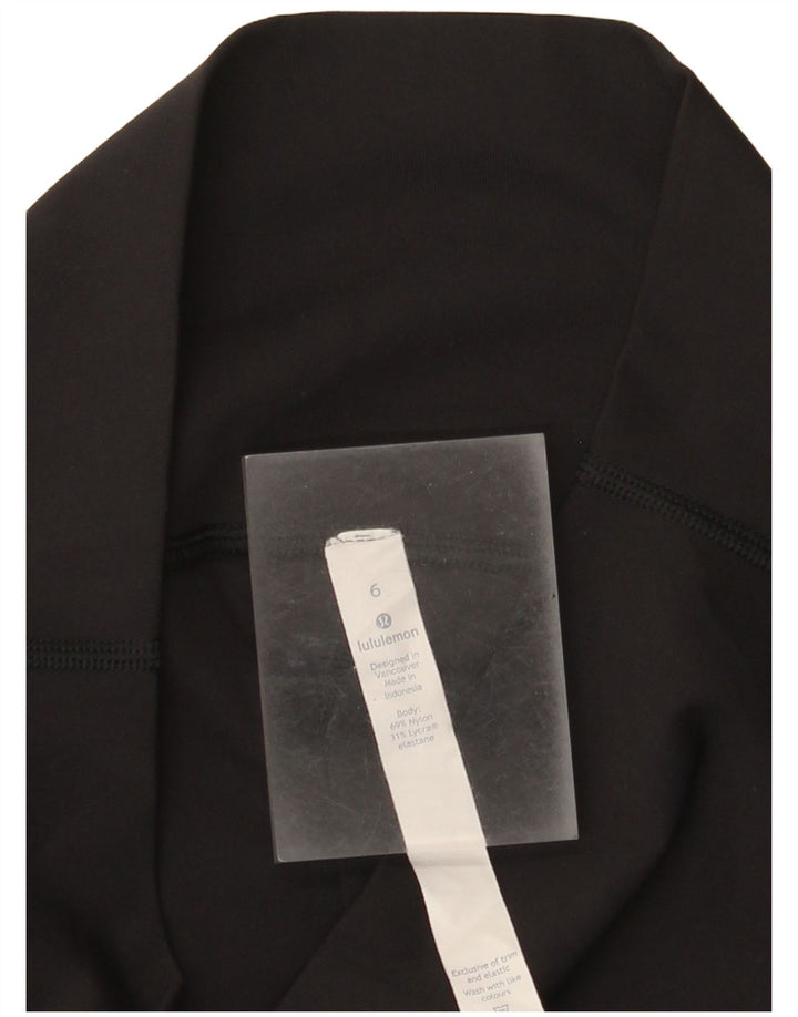 Lululemon Leggings capri para mujer US 6 mediano nailon negro