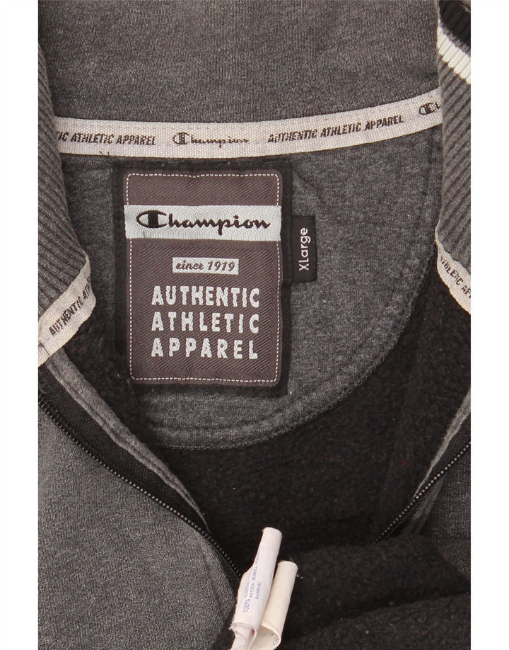 CHAMPION Sudadera con cuello y cremallera para hombre Jersey XL Algodón gris