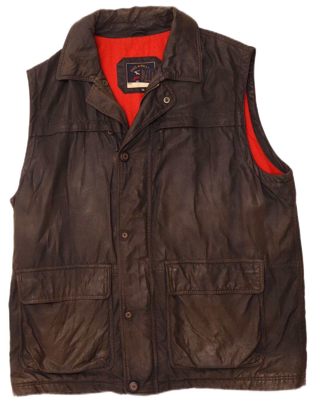 Paul & Shark Chaqueta de algodón encerado para hombre UK 46 3XL Poliéster negro