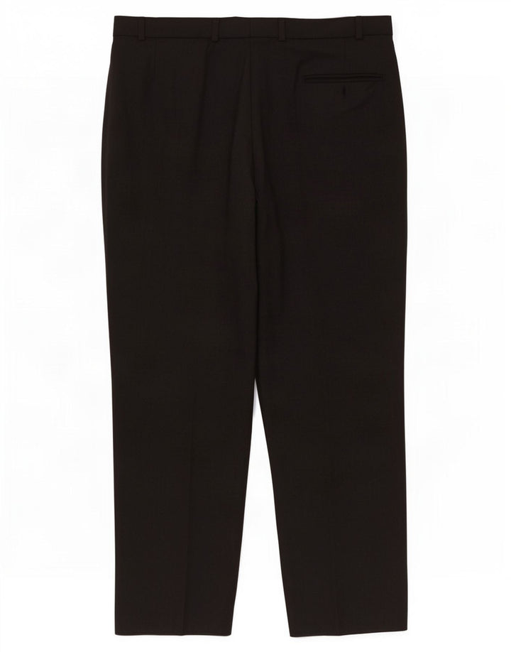 Marks & Spencer Pantalón de traje recto para hombre W40 L31 Lana gris