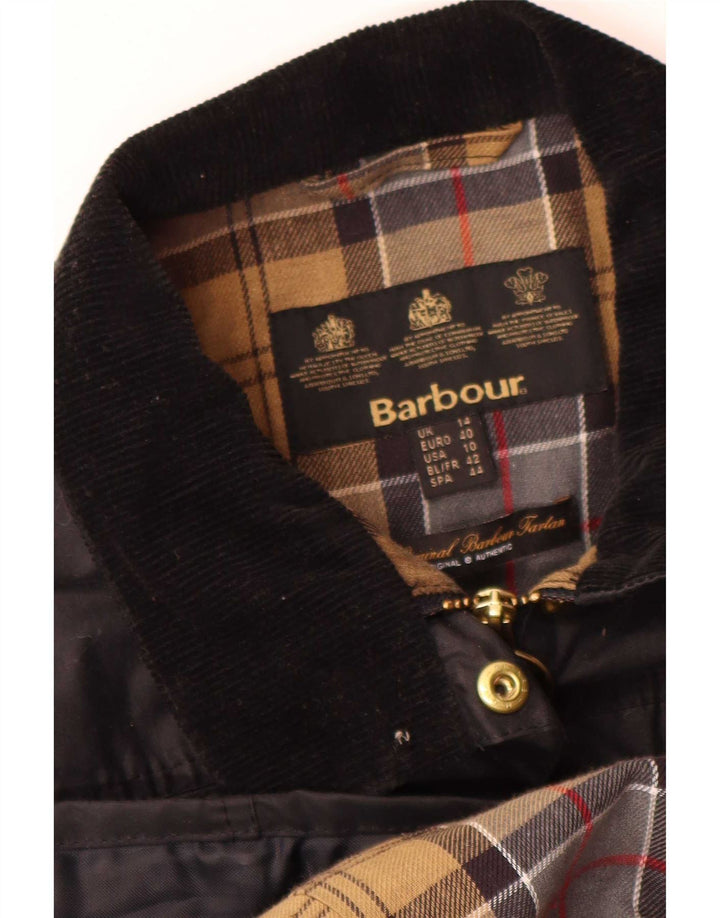 Barbour Chaqueta de algodón encerado para mujer Reino Unido 44 Grande Negro