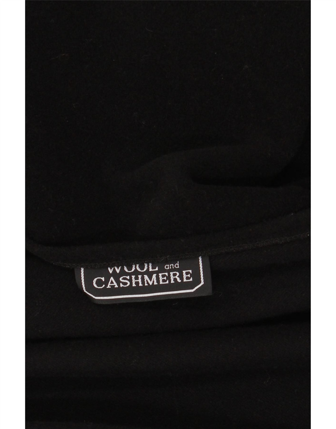 Vintage mujer Poncho abrigo un tamaño lana negra