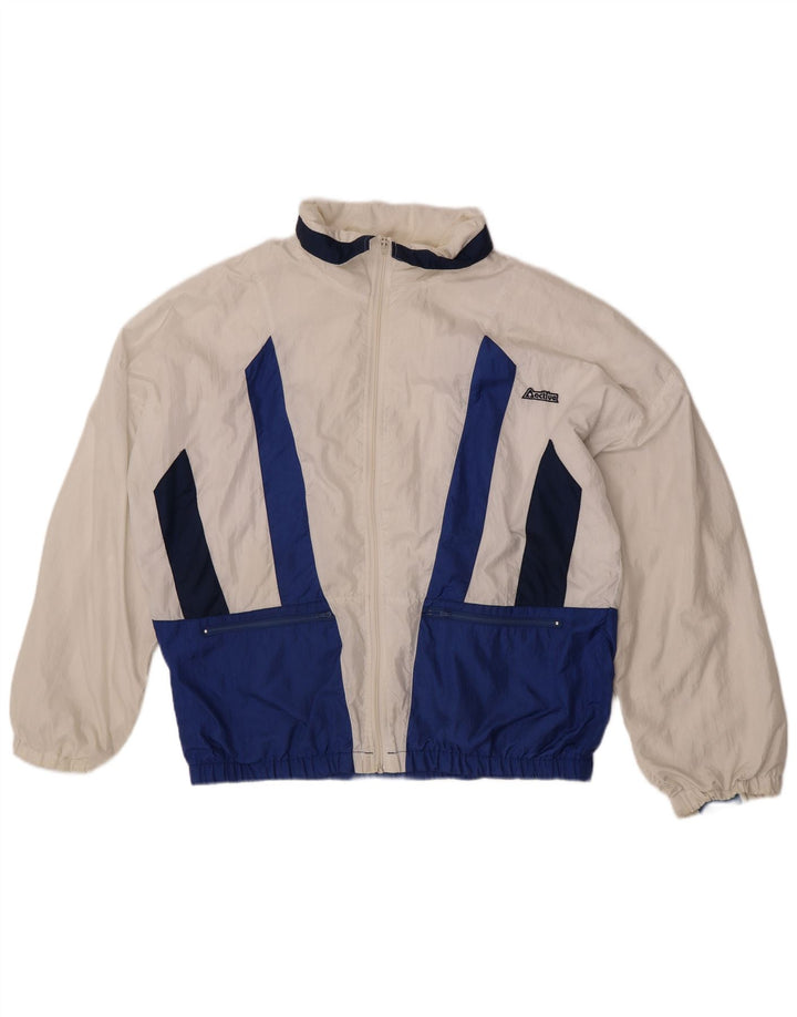 Active - Chaqueta de chándal holgada para hombre, talla grande, color blanco