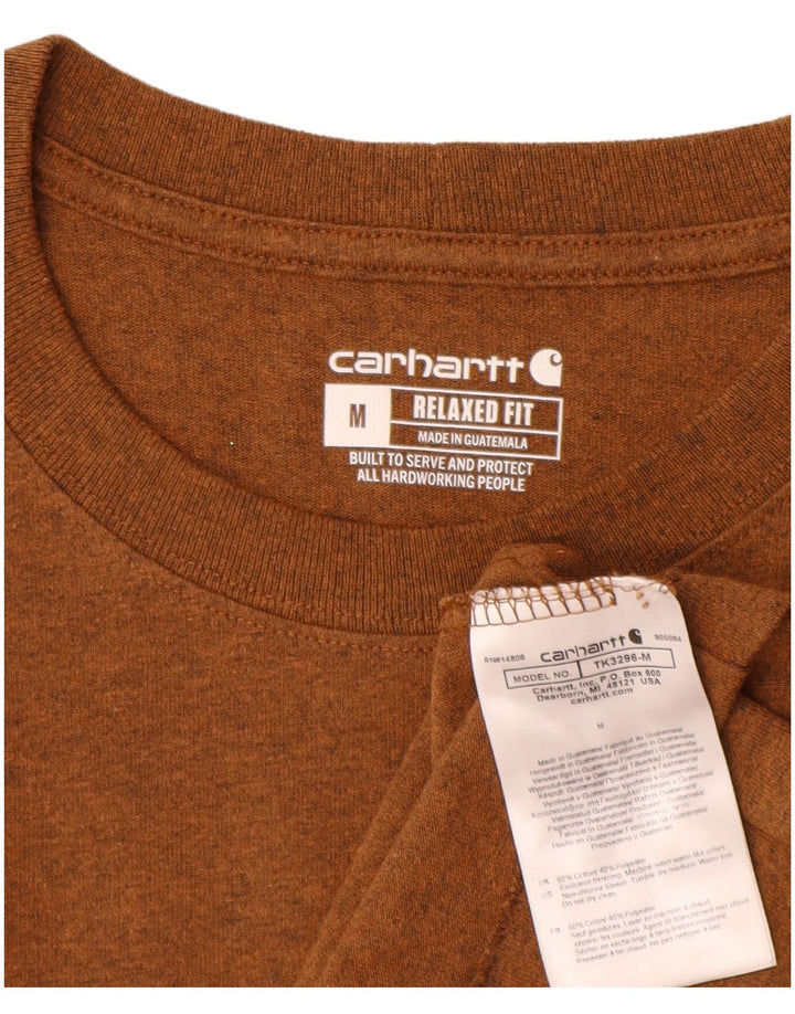 CARHARTT Camiseta de ajuste relajado para hombre Top de algodón moteado marrón medio