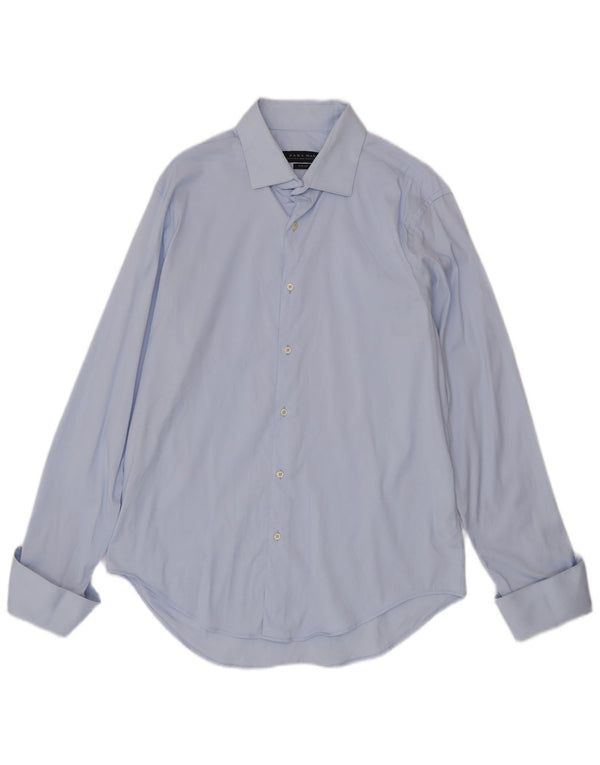 Zara Hombre Camisa Formal Slim Fit XL Algodón Azul