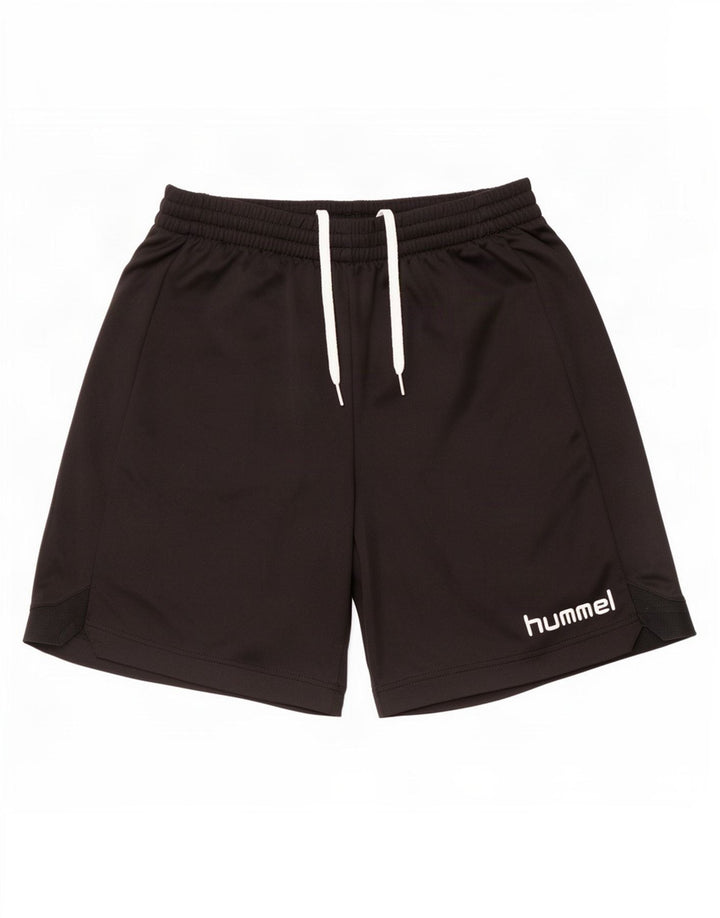 Hummel Shorts deportivos gráficos para hombre Poliéster negro mediano