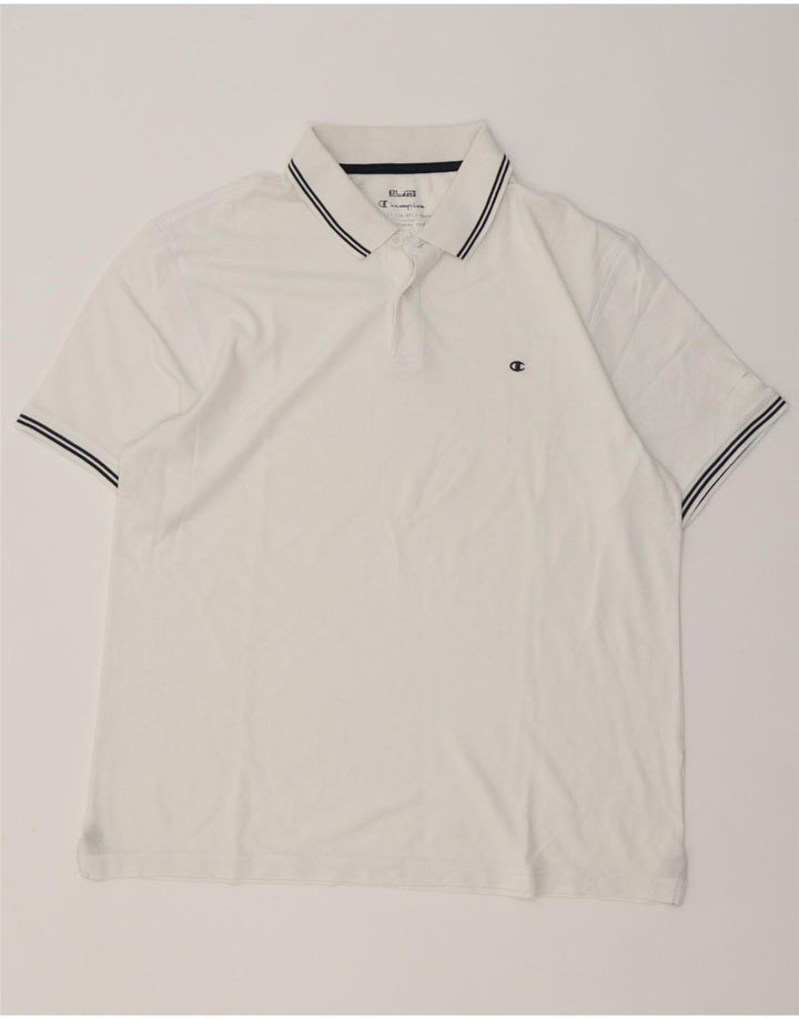 Champion Polo Para Hombre Grande Blanco A Rayas