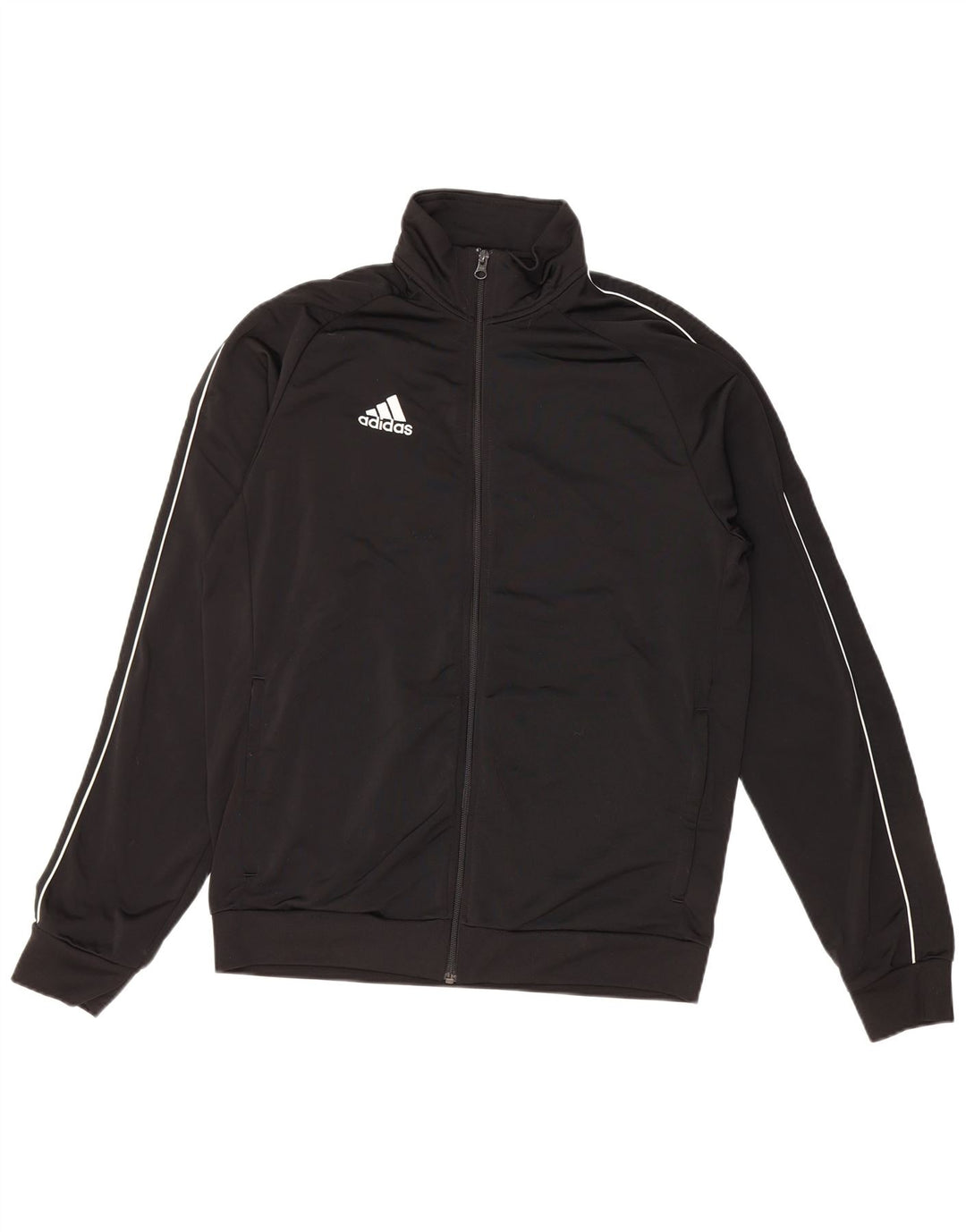 Adidas - Chaqueta de chándal para hombre, talla grande, poliéster negro