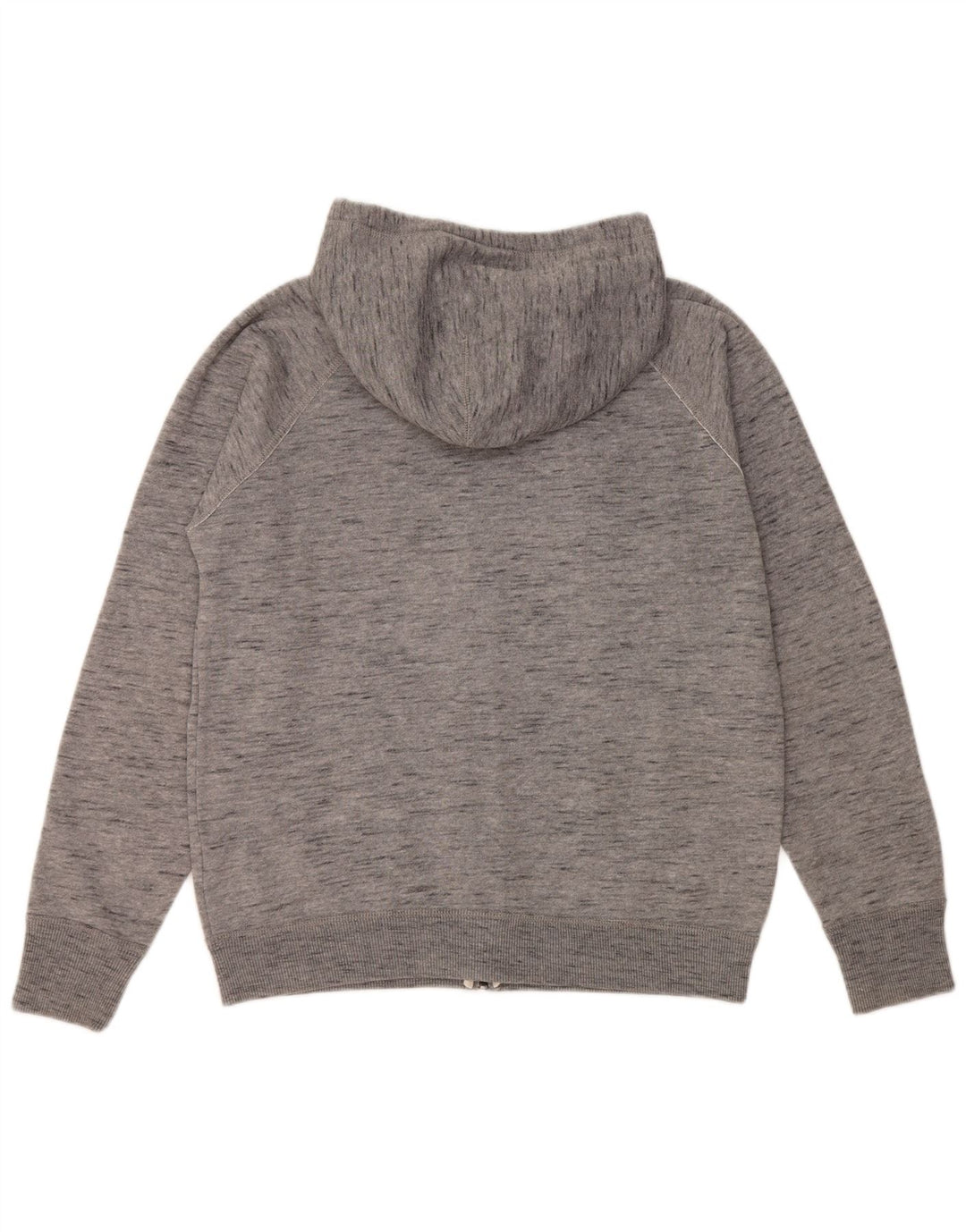 AMERICAN EAGLE Suéter con capucha y cremallera gráfica para mujer UK 40 Grande gris moteado