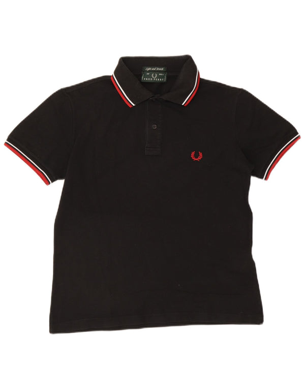 Polo Fred Perry Hombre Pequeño Algodón A Rayas Negro