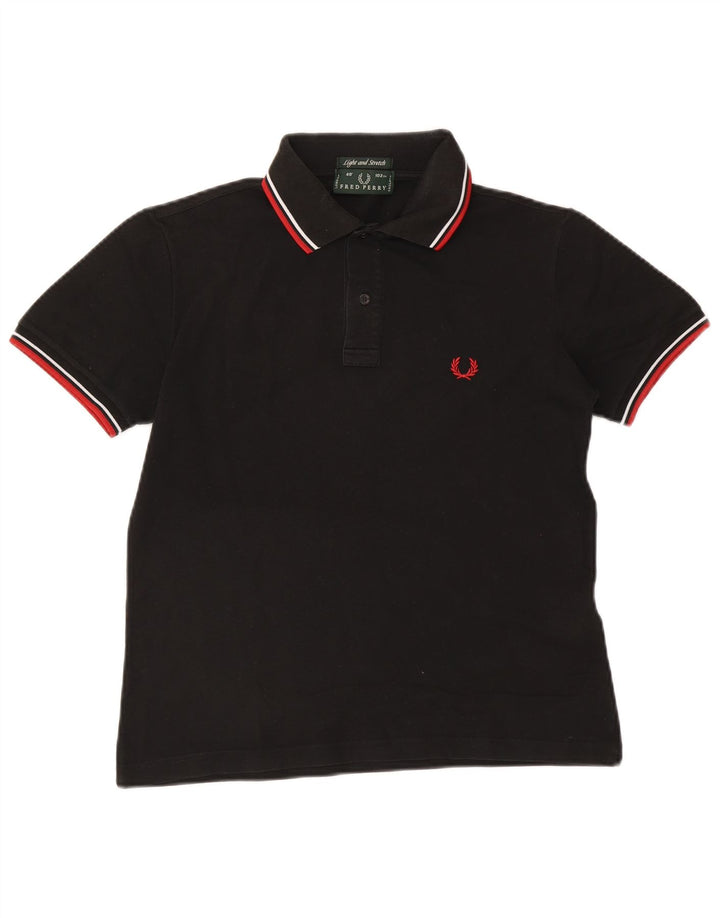 Polo Fred Perry Hombre Pequeño Algodón A Rayas Negro