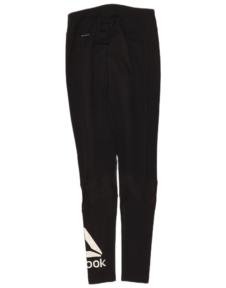 Reebok Leggings gráficos para mujer UK 4 XS Negro