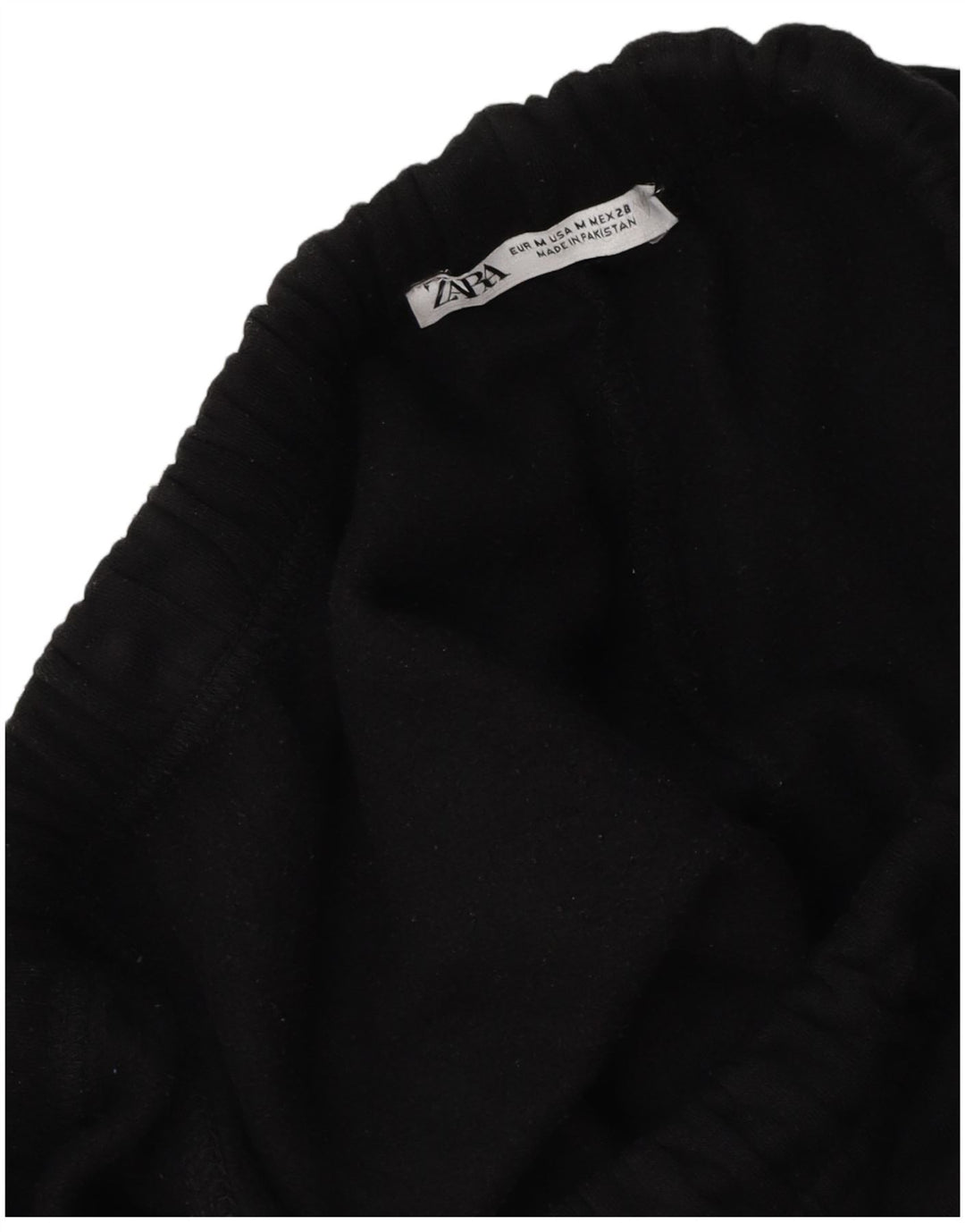 Zara Mujer Pantalones De Chándal Cargo De Ajuste Suelto UK 42 Medium Negro