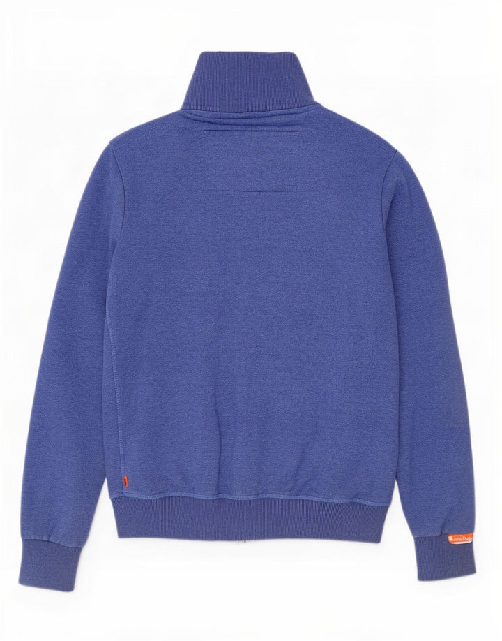 Superdry Hombre Chándal Top Chaqueta Pequeña Algodón Azul