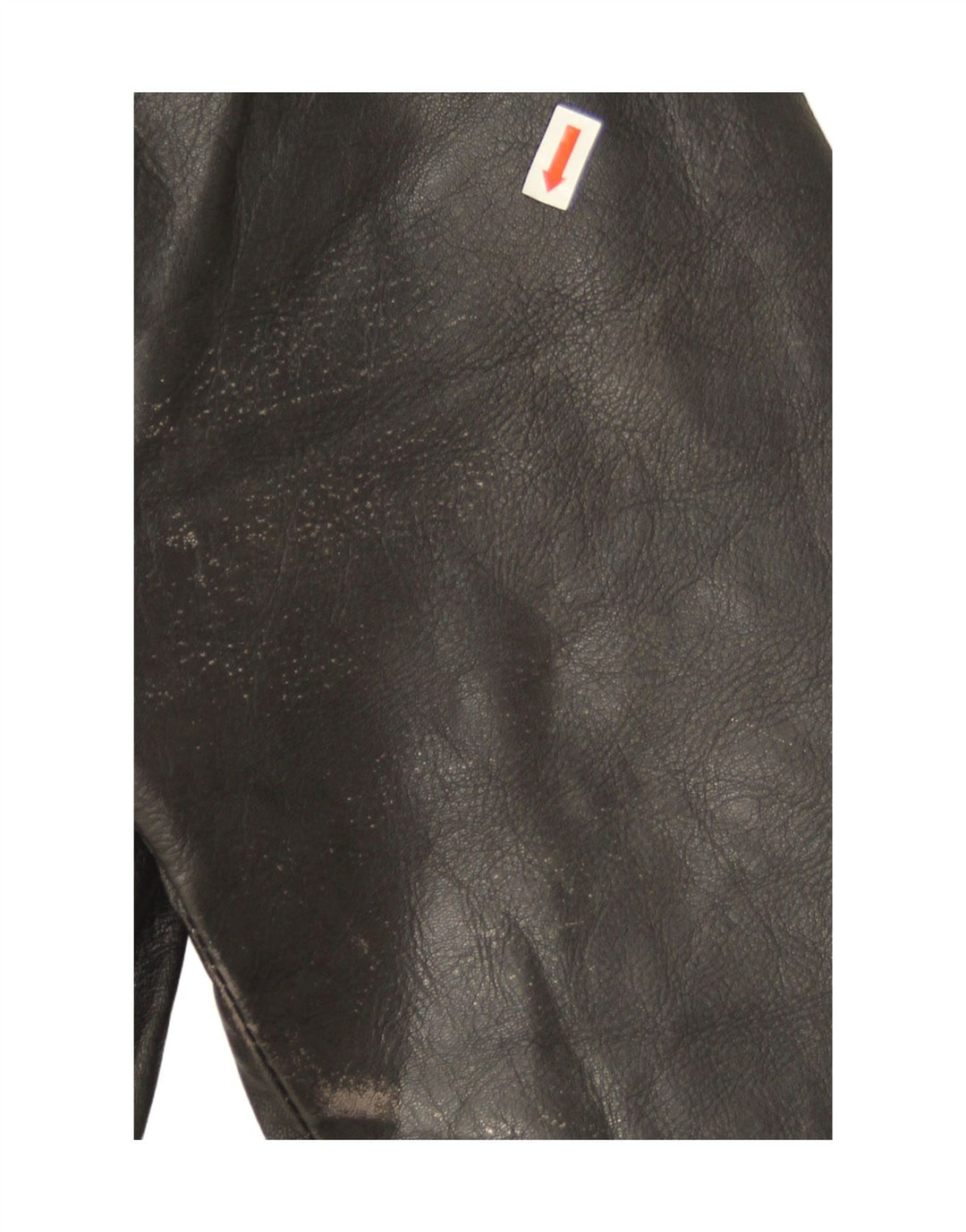 Vintage mujer suelta ajuste cuero biker chaqueta IT 44 medio negro
