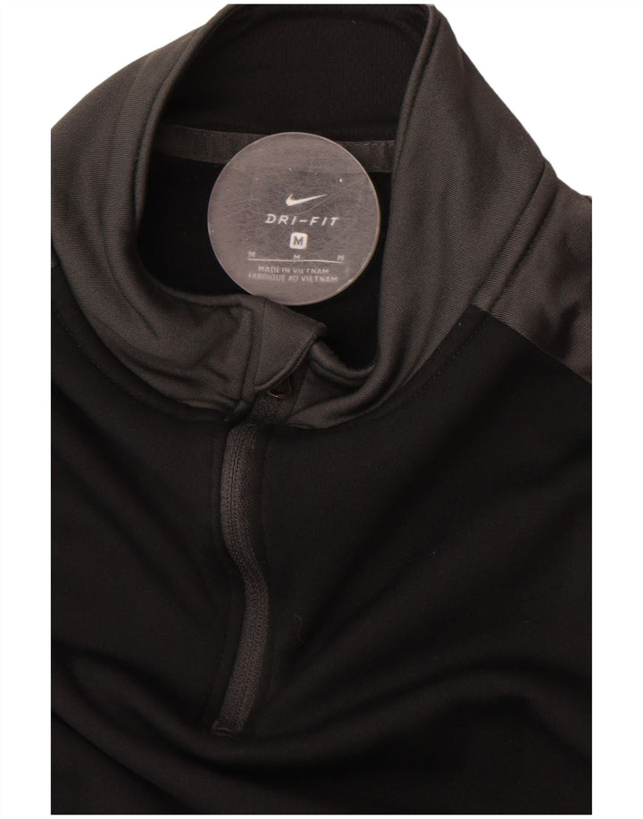 Nike Hombre Dri Fit Jersey Chándal Top Mediano Negro Colorblock Poliéster