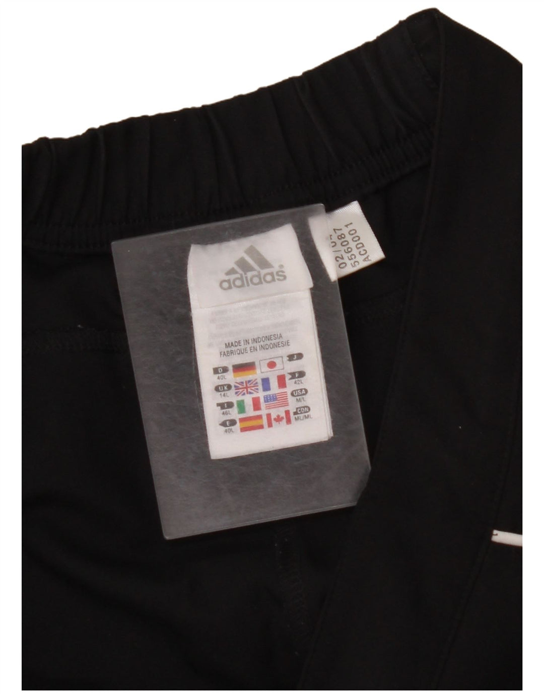 ADIDAS Pantalones de chándal para mujer UK 44 Mediano Negro Poliéster