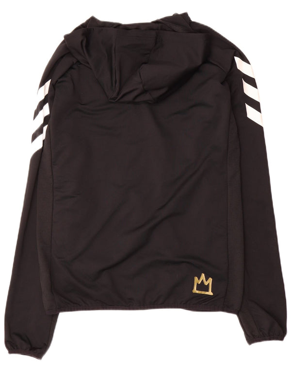 Adidas - Chaqueta de chándal con capucha Salah para niños, 13-14 años, color negro