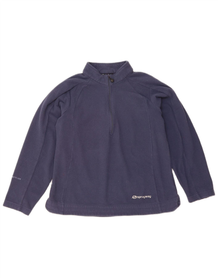 Sprayway Mujer Zip Neck Fleece Jumper UK 10 Small Azul Marino Poliéster
