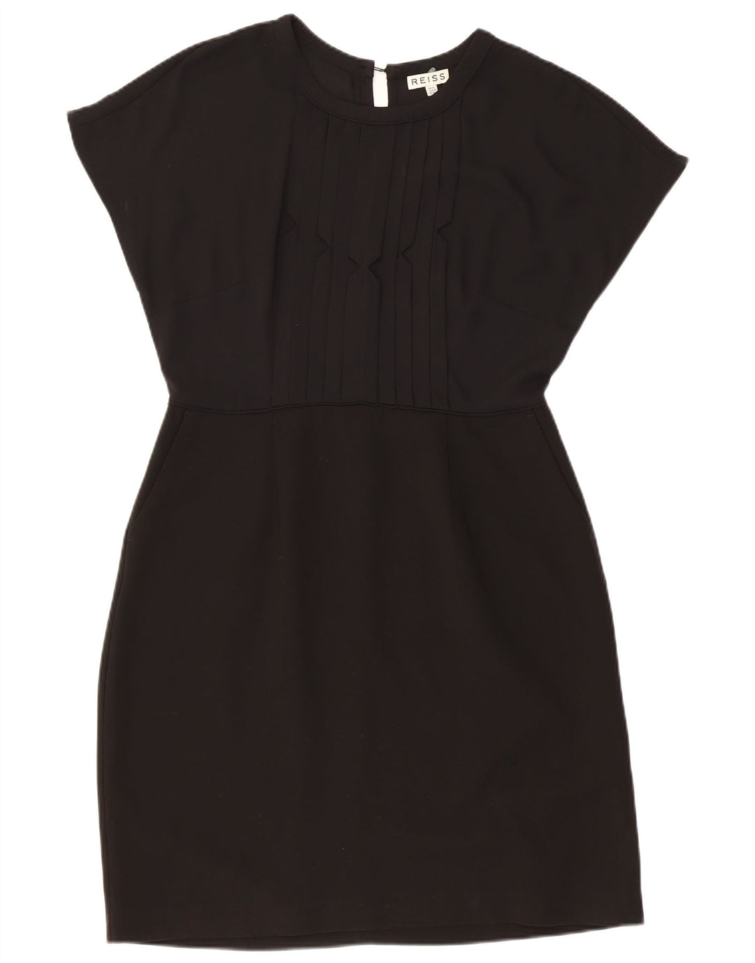 Reiss Vestido acampanado para mujer UK 44 Grande Poliéster negro
