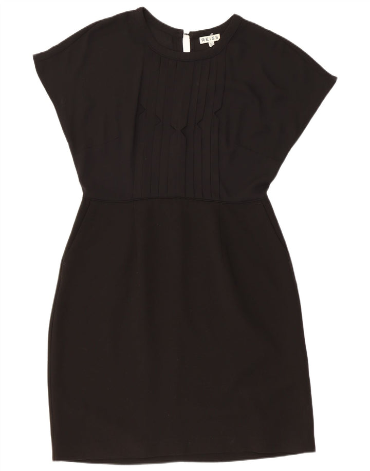 Reiss Vestido acampanado para mujer UK 44 Grande Poliéster negro
