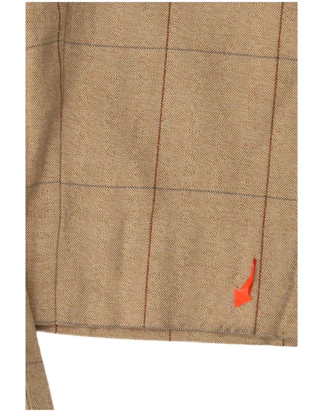 TOMMY HILFIGER Pantalón de traje con pinzas para hombre W35 L31 Algodón a cuadros beige