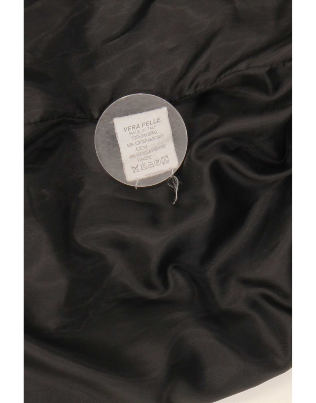 Chaqueta de cuero vintage para hombre IT 52 XL cuero negro