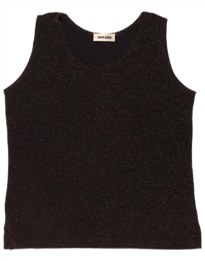 Gerard Blusa sin mangas para mujer Top UK 44 Mediano Moteado negro
