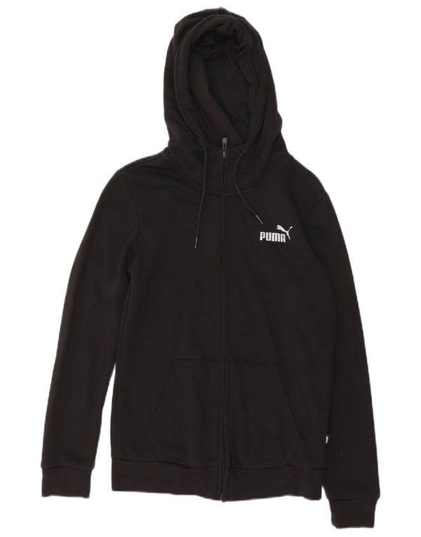 Puma Sudadera con capucha y cremallera para mujer UK 6 XS Negro