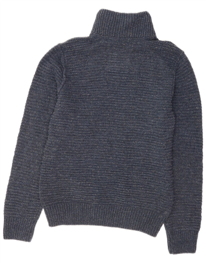Jersey tipo jersey con cuello y cremallera para hombre de Fat Face Acrílico azul medio