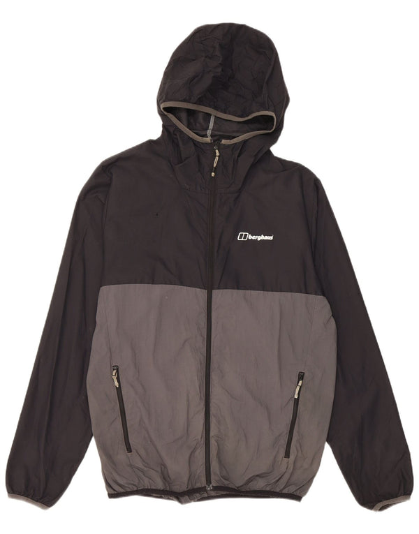 Berghaus Chaqueta impermeable con capucha para hombre UK 36 Small Black Colourblock Nylon
