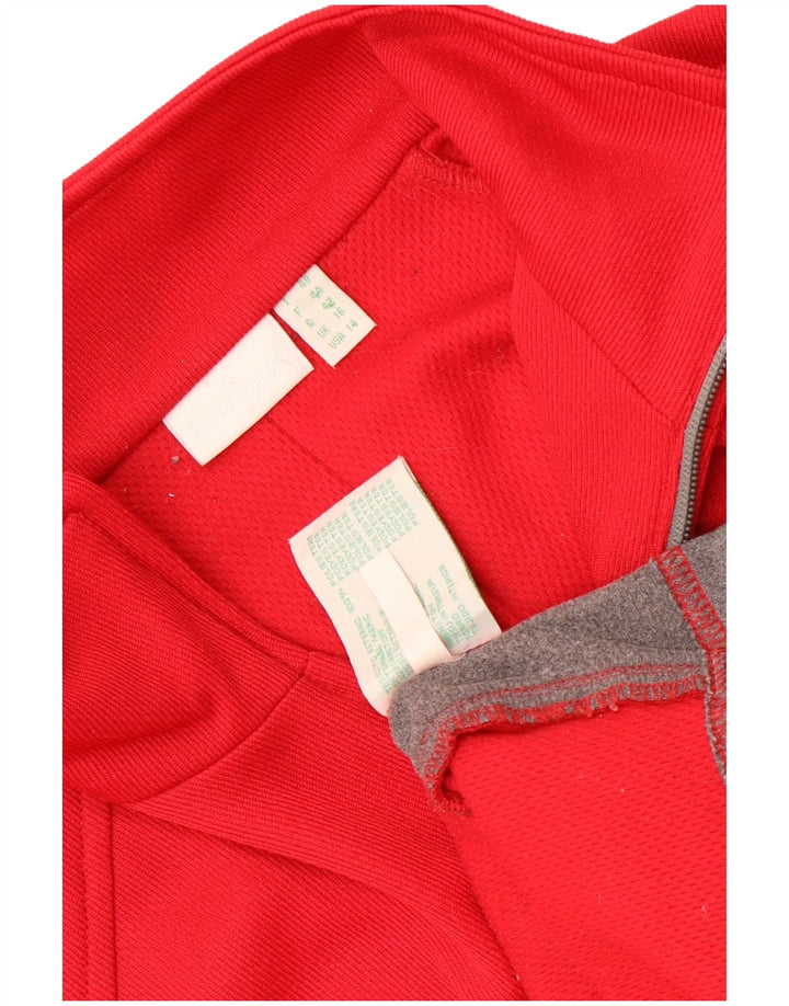 Diadora Chaqueta de chándal para mujer, talla 40, talla grande, color rojo, poliéster