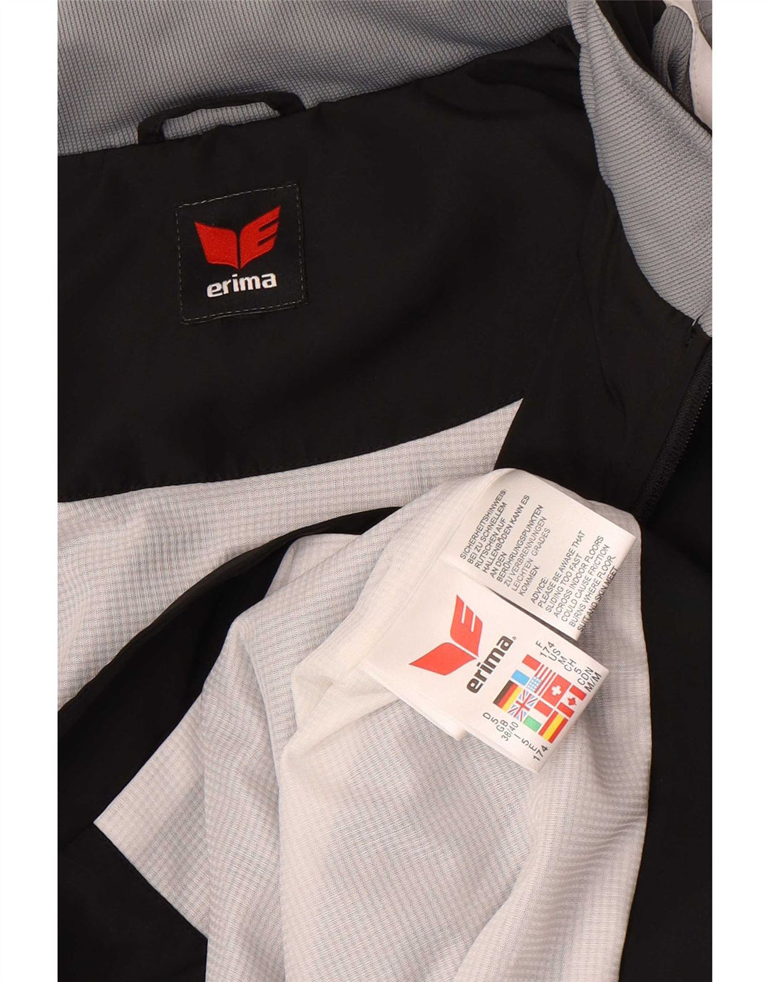 Erima Chaqueta de chándal para hombre UK 38/40 Medium Black Colourblock Poliéster
